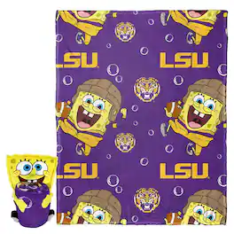 Northwest - LSU Tigers Spongebob Squarepants Hugger Blanket - Multicolor