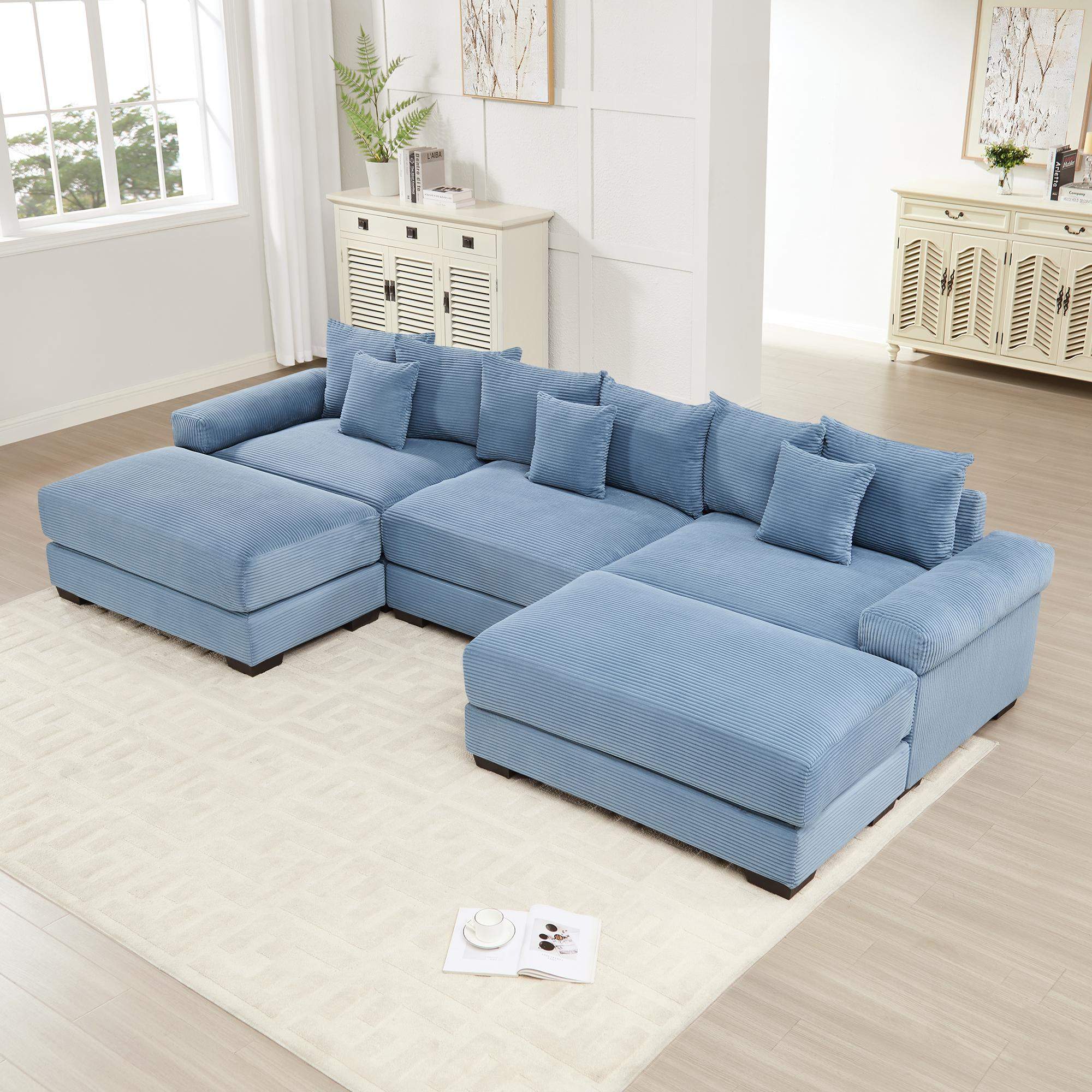 Roomtec 130 inch Oversized Cloud Modular Sectional Couch Premium ...