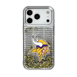 Keyscaper - NFL - Minnesota Vikings iPhone Text Backdrop Design Glitter Case - 15 - Multicolor