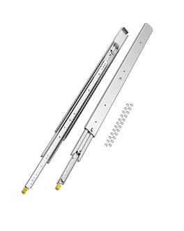 VEVOR - 1 Pair Full Extension Drawer Slides 18 20 22 28 30 32 36 38 40 44 48 52 56 60 in, 500 lbs Load Capacity Locking Drawer - Silver
