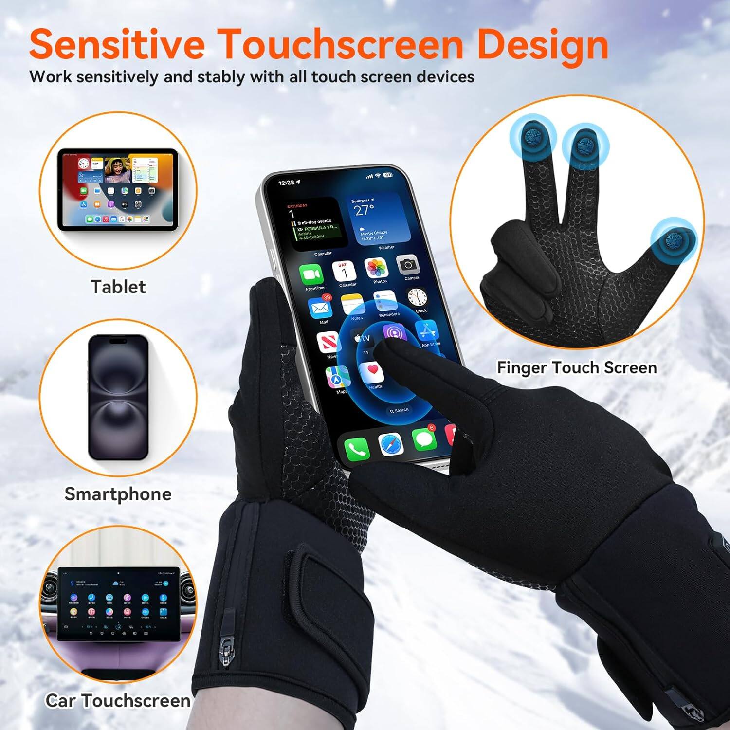 Sensitive Touchscreen Design  
Work sensitively and stably with all touch screen devices  

Tablet  
Smartphone  
Car Touchscreen  
Finger Touch Screen