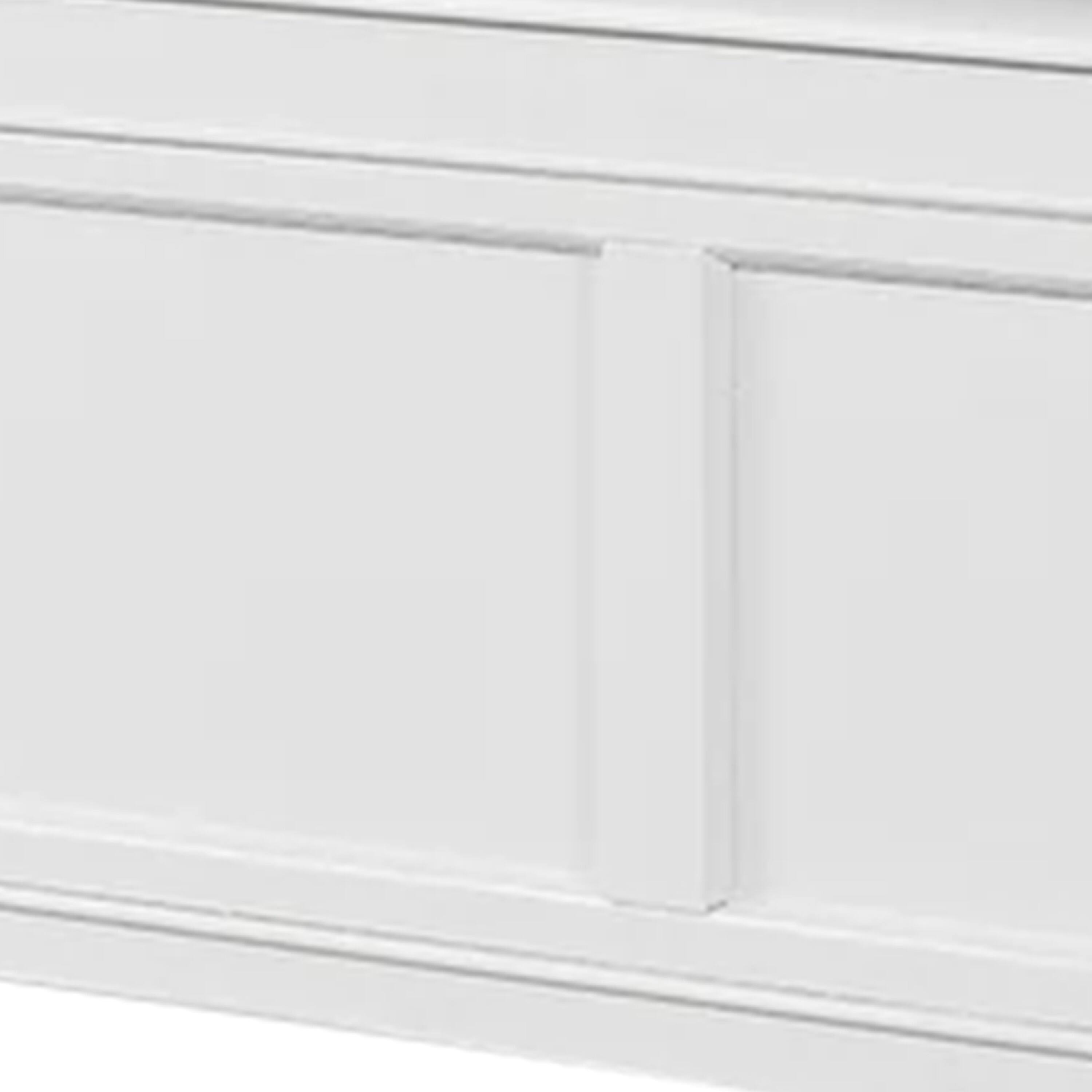 Alt View 2. Manhattan Lane - Lile Twin Bed with Side Rail Storage, Crown Molded Details, White Wood - White, Black.