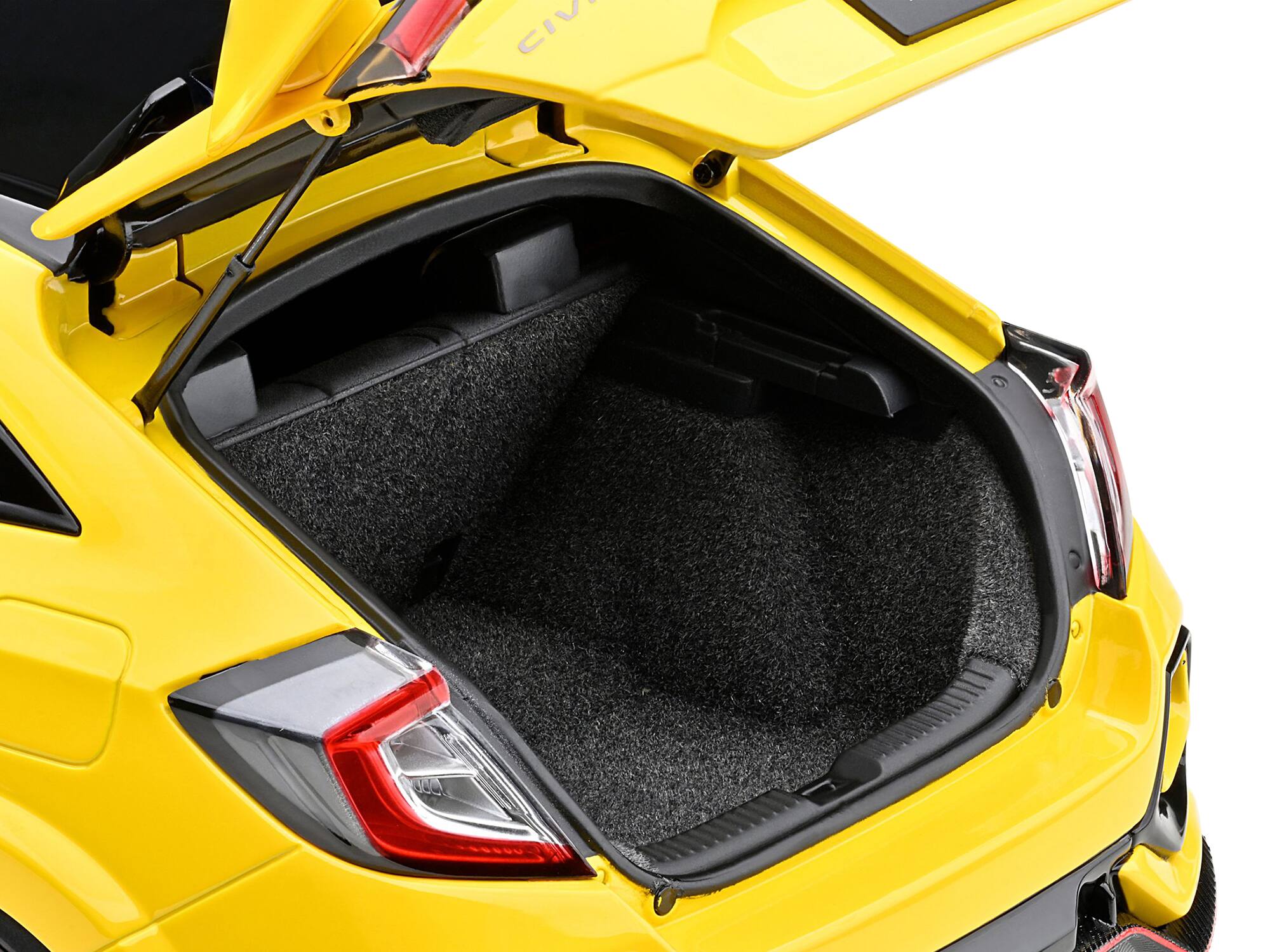 Alt View 1. Autoart - 2021 Honda Civic Type R (FK8) RHD (Right Hand Drive) Sunlight Yellow Limited Edition 1/18 Model Car by Autoart - Sunlight Yellow.