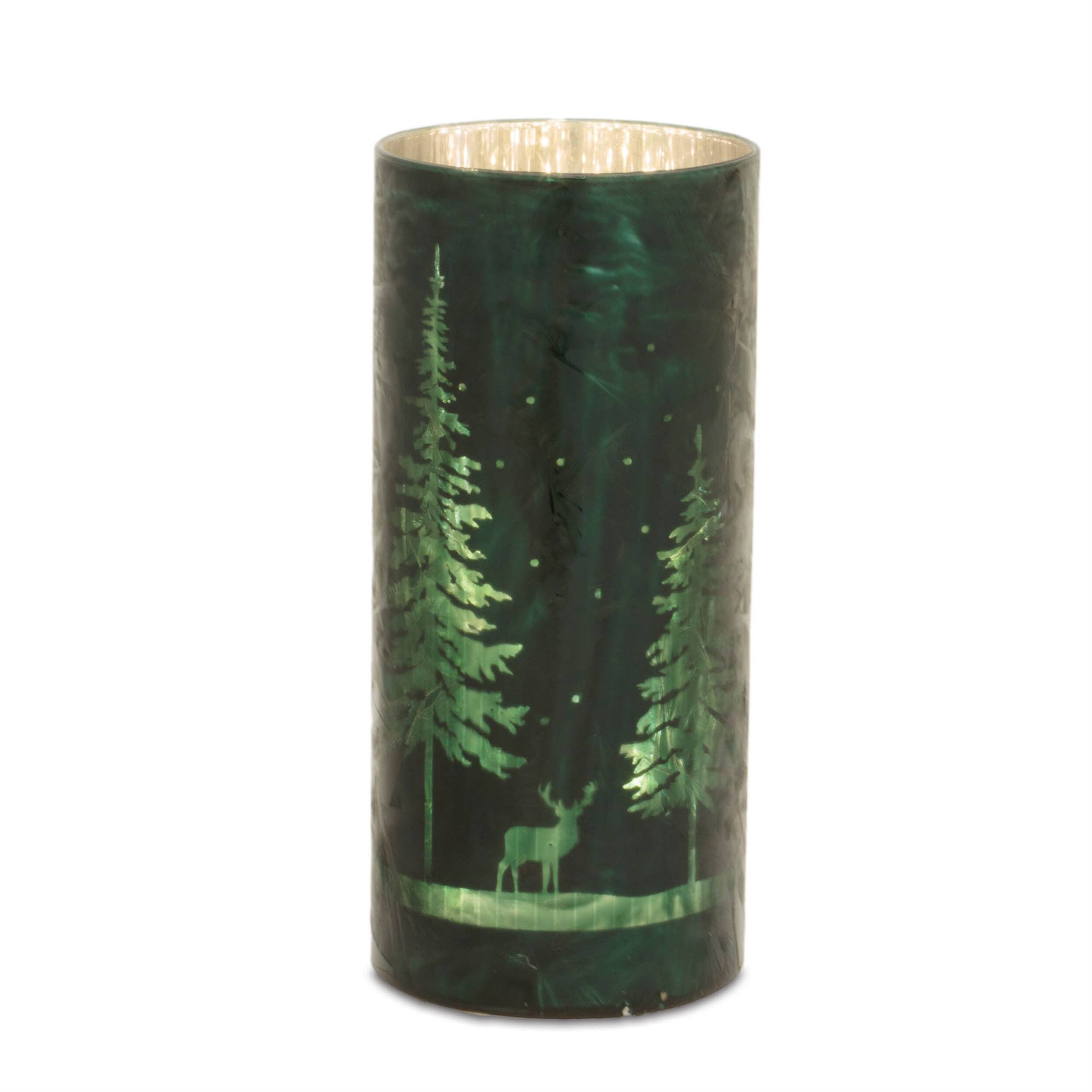 Alt View 1. BreeBe - LED Pine Tree Luminary (Set of 3) - Green.