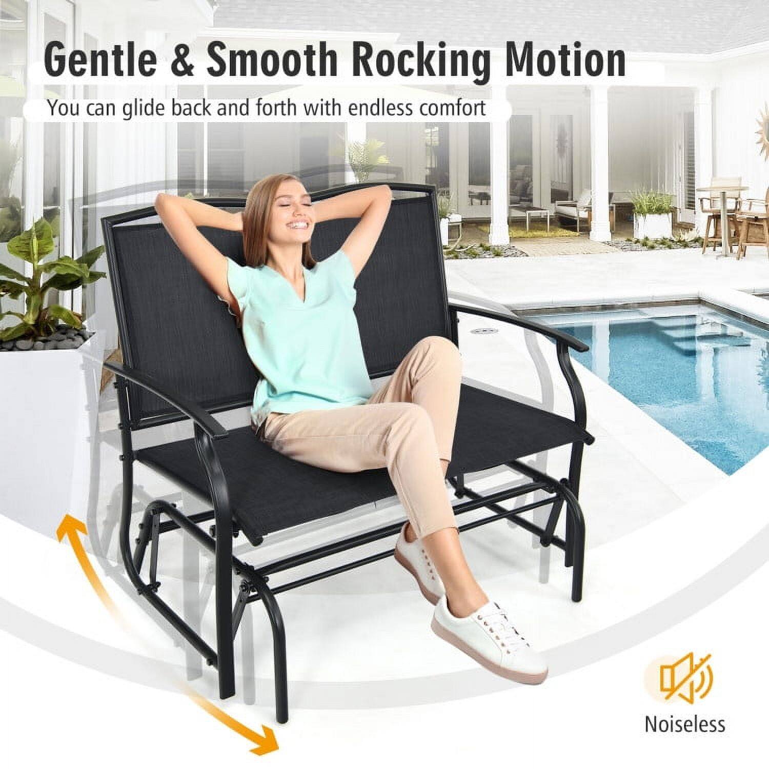 Gentle & Smooth Rocking Motion  
You can glide back and forth with endless comfort  
Noiseless