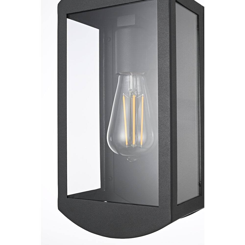 Alt View 2. Elegant Lighting - Miles 6 Inch Outdoor Wall Sconce In Black - Black.