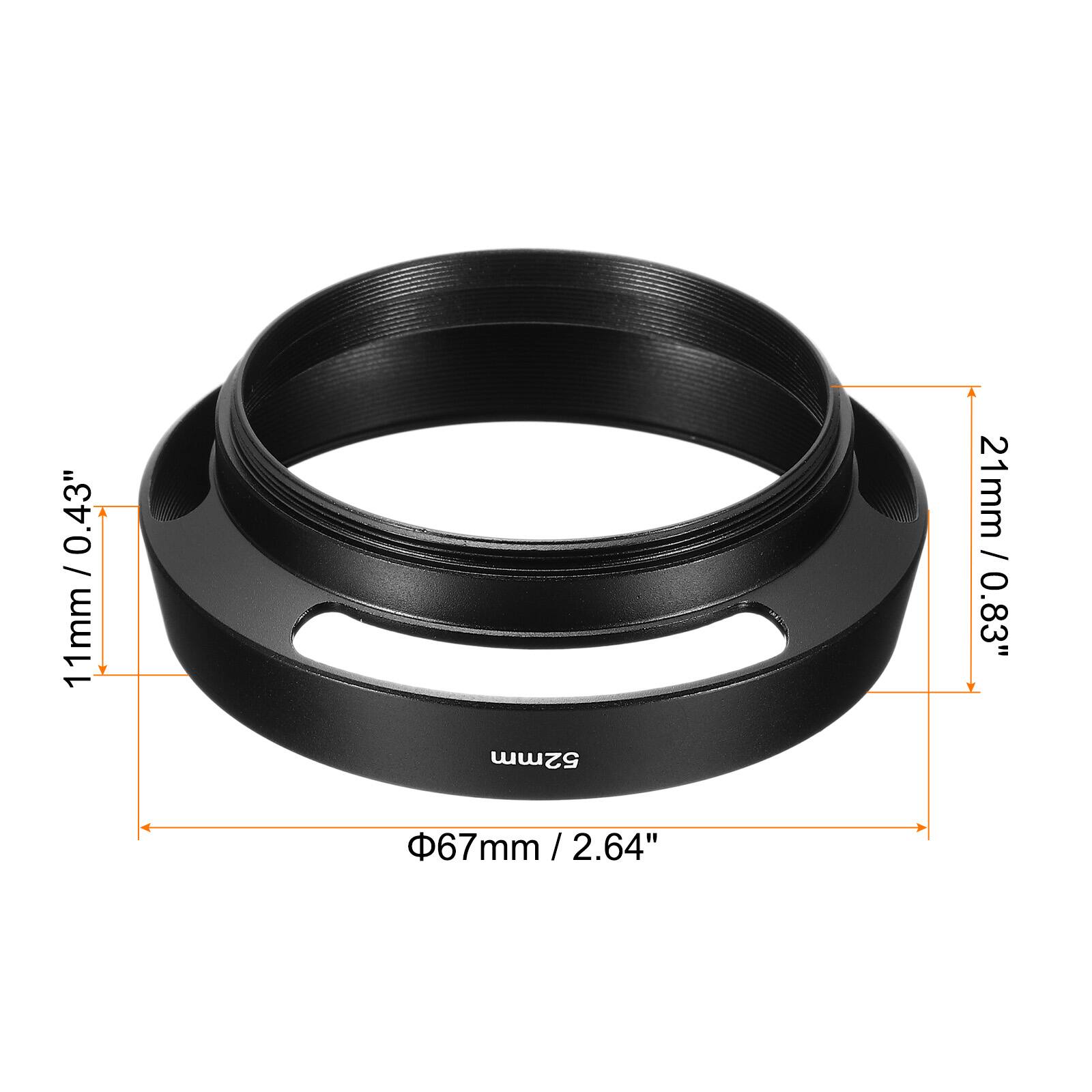 0.43" / 11mm  
52mm  
21mm / 0.83"  
0.83" / 67mm / 2.64"