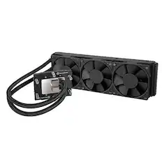 Front. SilverStone - SST-XE360-SP5 High Performance Triple 120mm All-In-One Liquid Cooler for AMD Socket SP5 - Black.