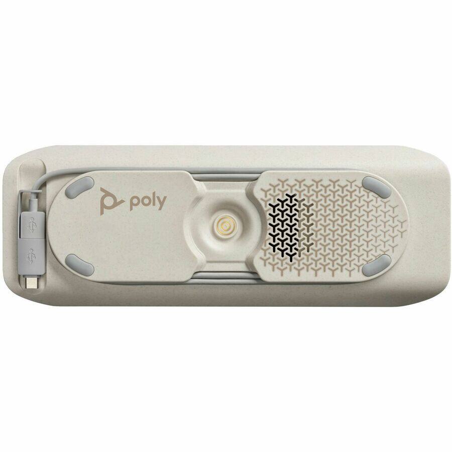 Front. Polycom - Sync 40 USB-A USB-C Speakerphone (772C4AA) - Silver.