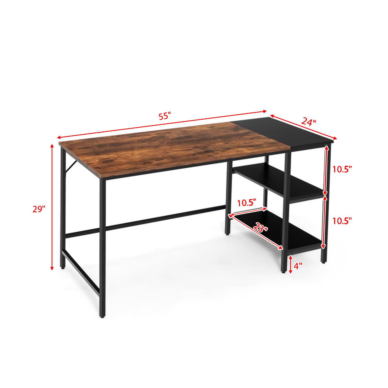 55" 24" 10.5" 29" 10.5" 23" 10.5" 4"