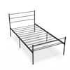 Front. Costway - Costway Twin Metal Bed Frame Mattress Foundation No Box Spring Needed - Black.