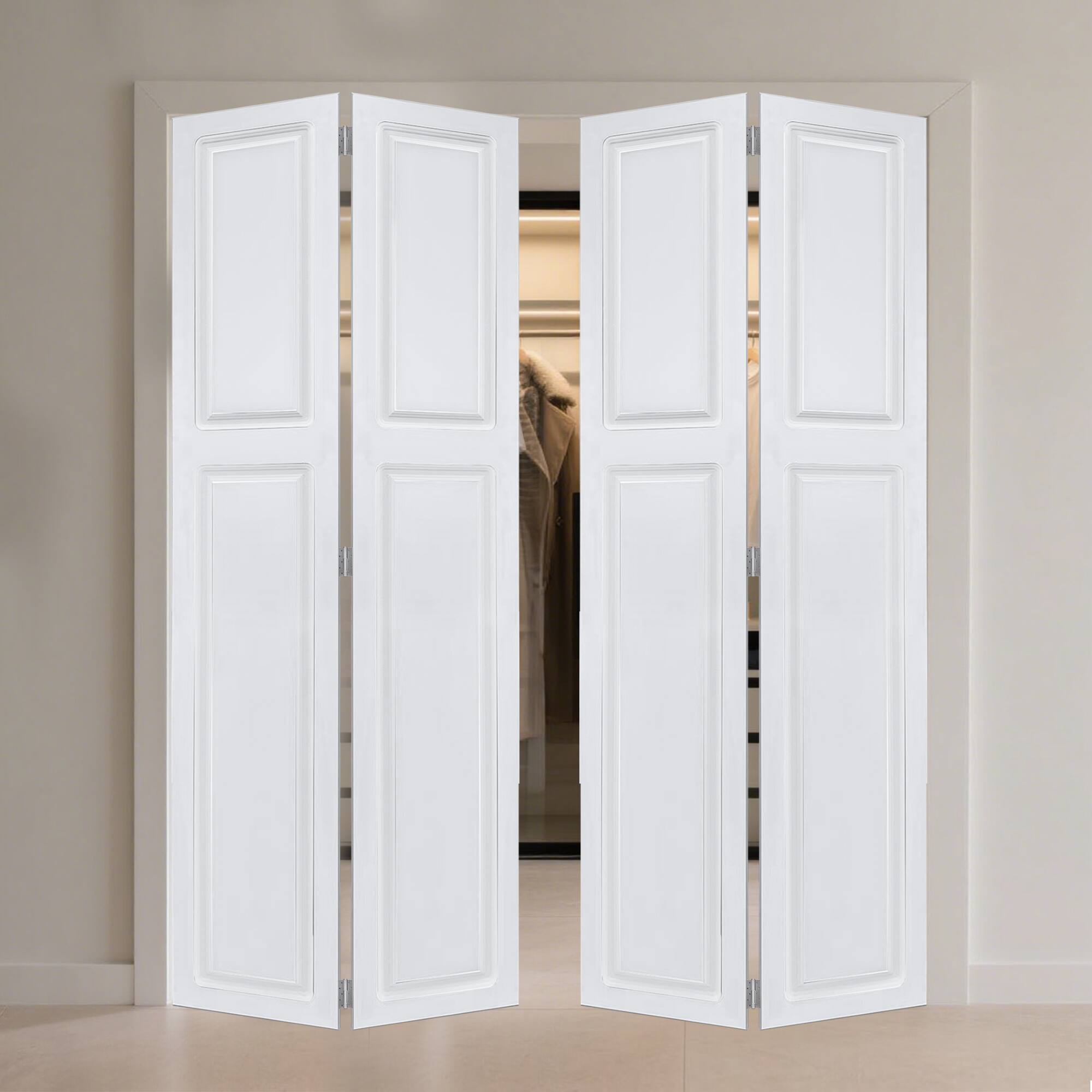 Alt View 4. Boyel Living - Milk White Interior Barn Door 24-in L x 0.75-in W x 80-in H with Matching Installation Hardware - Milk White.