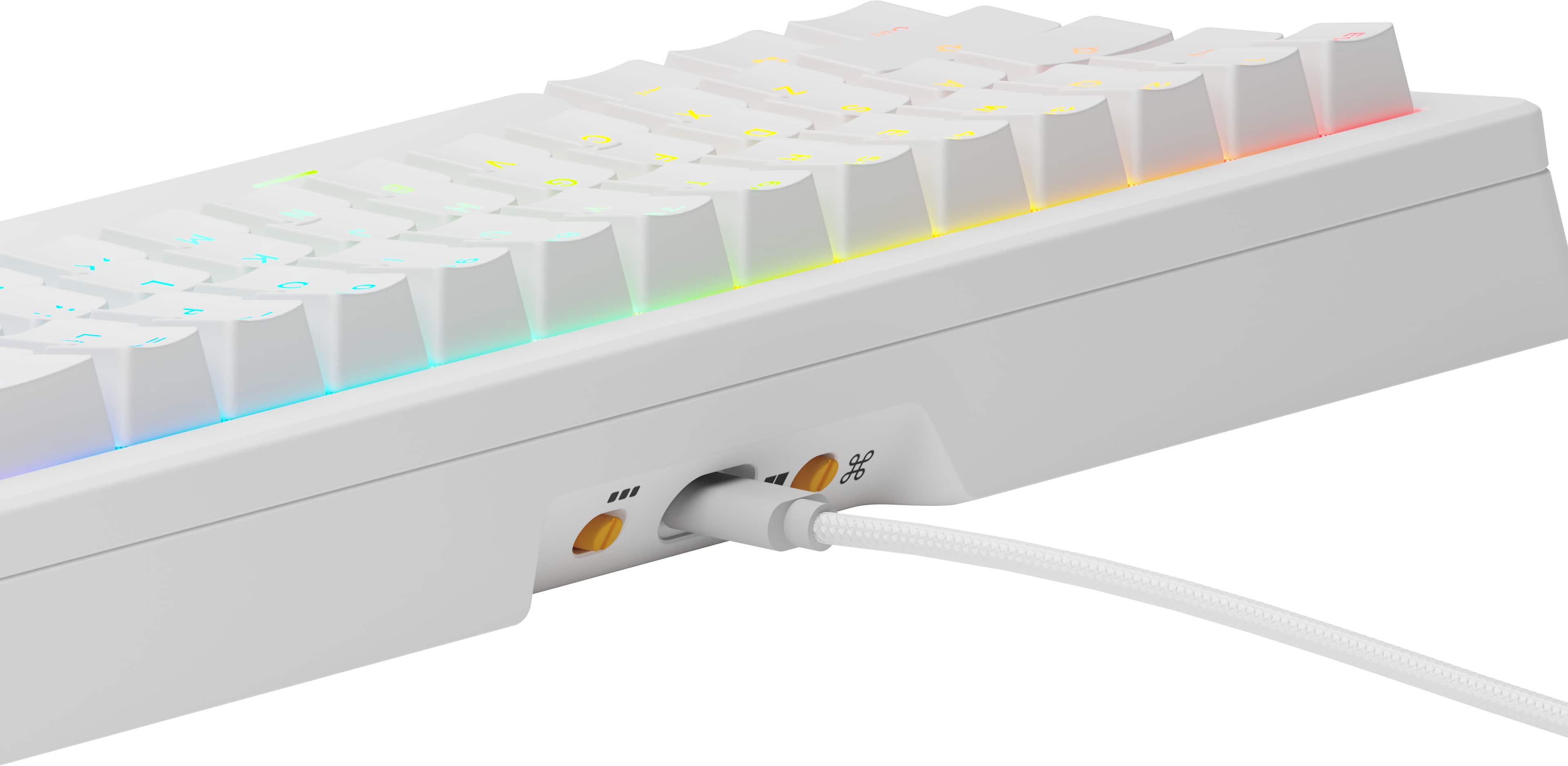 Alt View 16. Glorious - GMMK 3 65% Wired Mechanical Linear Switch Gaming Keyboard with Hot-swappable Switches - White.