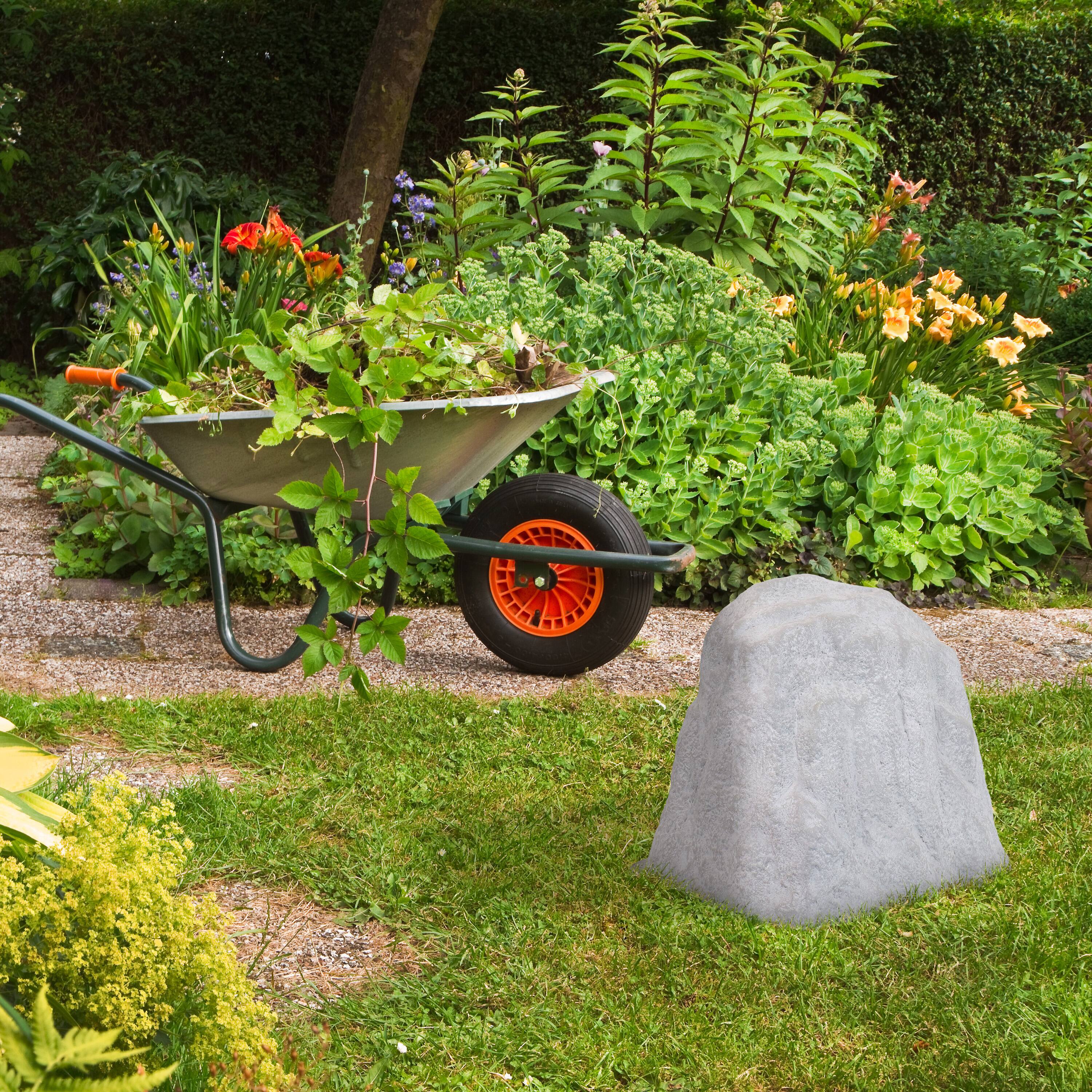 Alt View 10. Sunnydaze - Set of 2 Artificial Polyresin Landscape Rocks with Stakes - Gray.