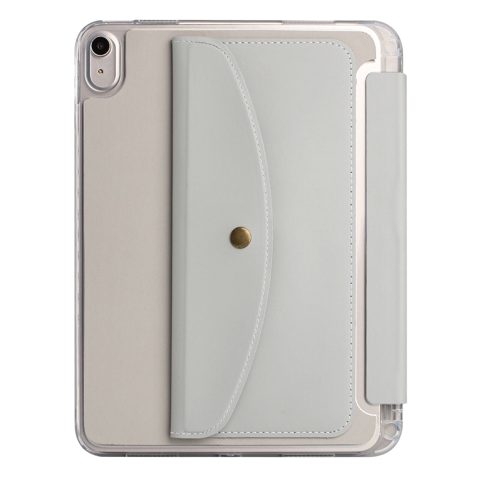 Alt View 6. Dteck - for Apple iPad (A16) 11" 2025 & iPad 10th Gen 2022 Y-Fold Tablet Case,Shockproof Cover with Wallet Pockets & Pen Holder - Gray.