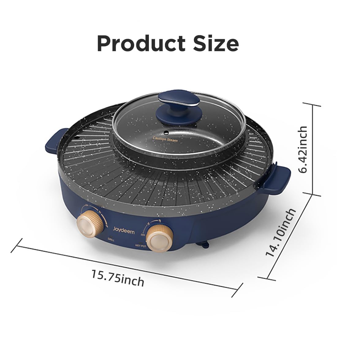 Product Size  
Caution Steam Joydeem M SRILL TORION  
15.75inch  
6.42inch  
14.10inch