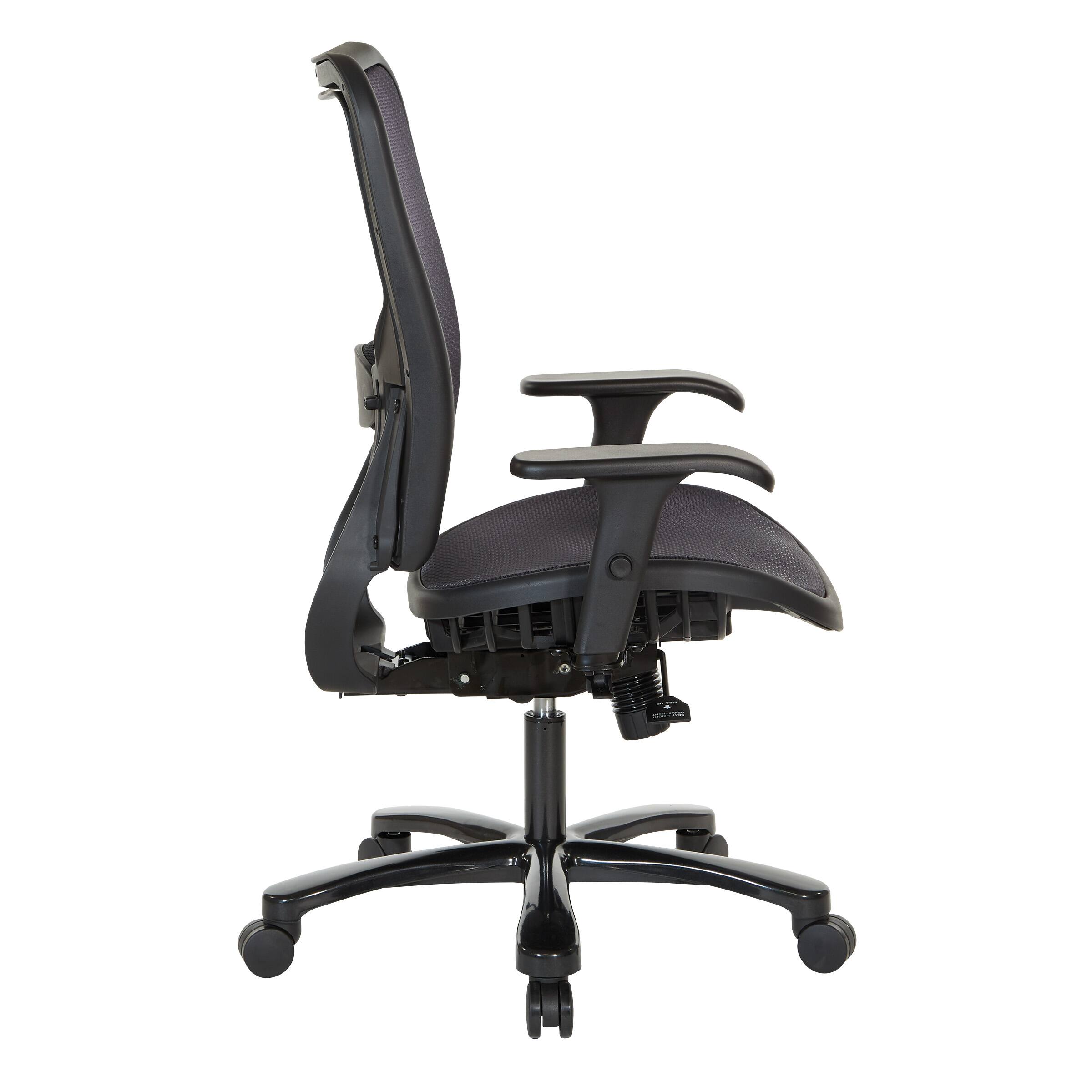 Left. Office Star Products - Air Grid Seat/Back Big & Tall Chair - Black.