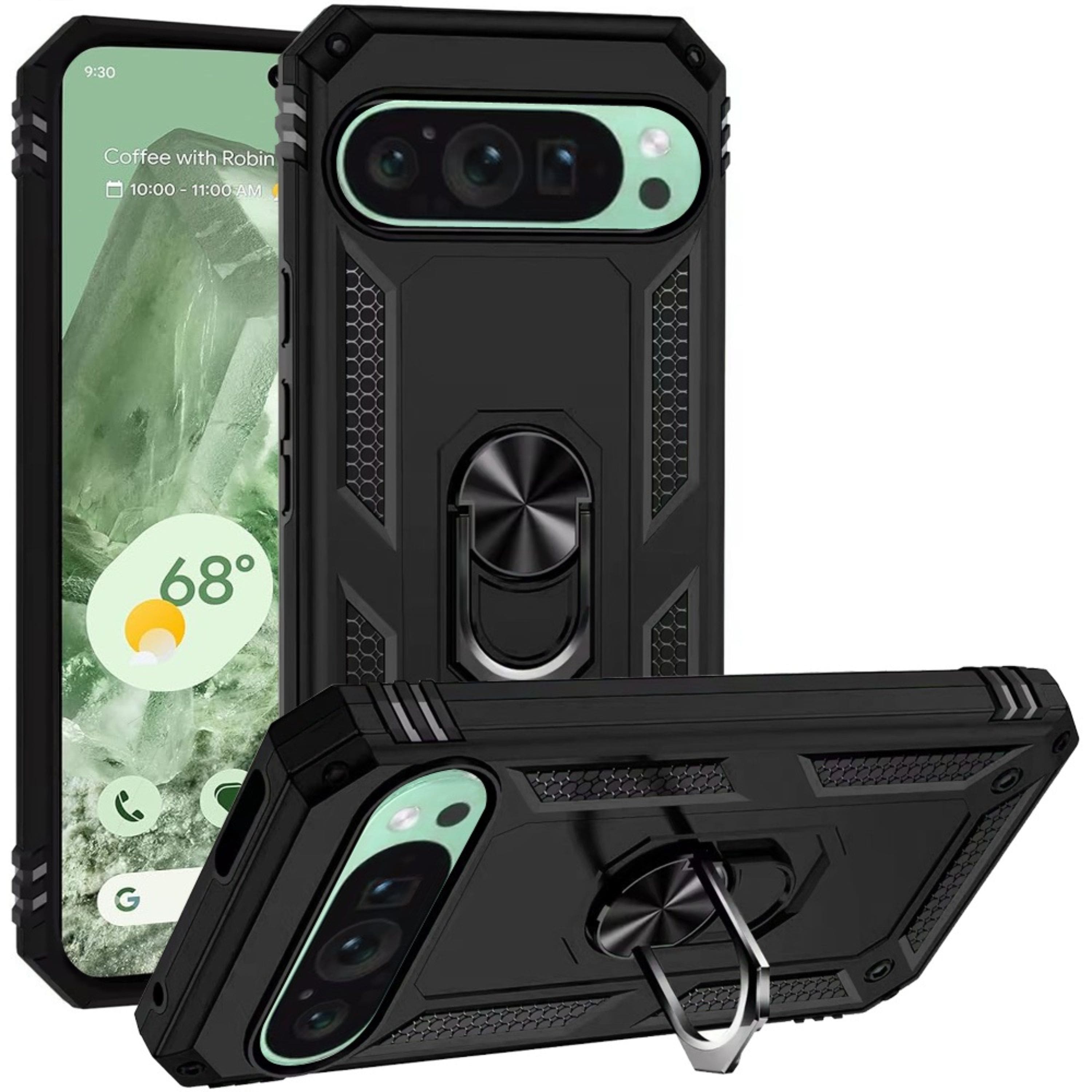 Kitcheniva - Magnetic Kickstand Shockproof Case With Tempered Glass For Google Pixel 9a - Black price history on PriceWatchPro