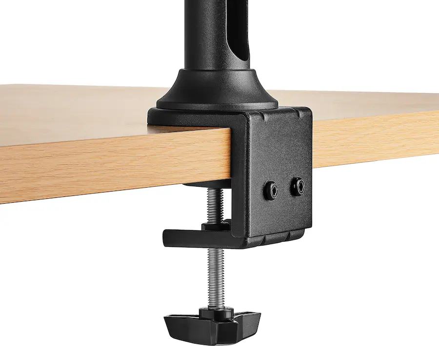 Insignia™ Dual Screen Desktop Mount for Monitors up to 32” Wide Black ...