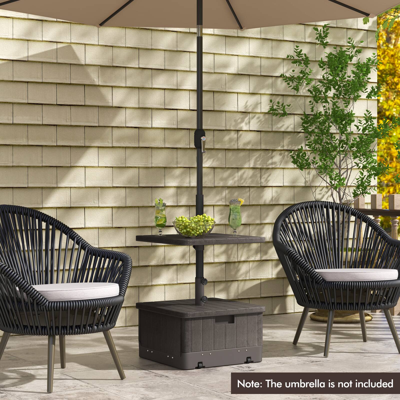 Note: The umbrella is not included