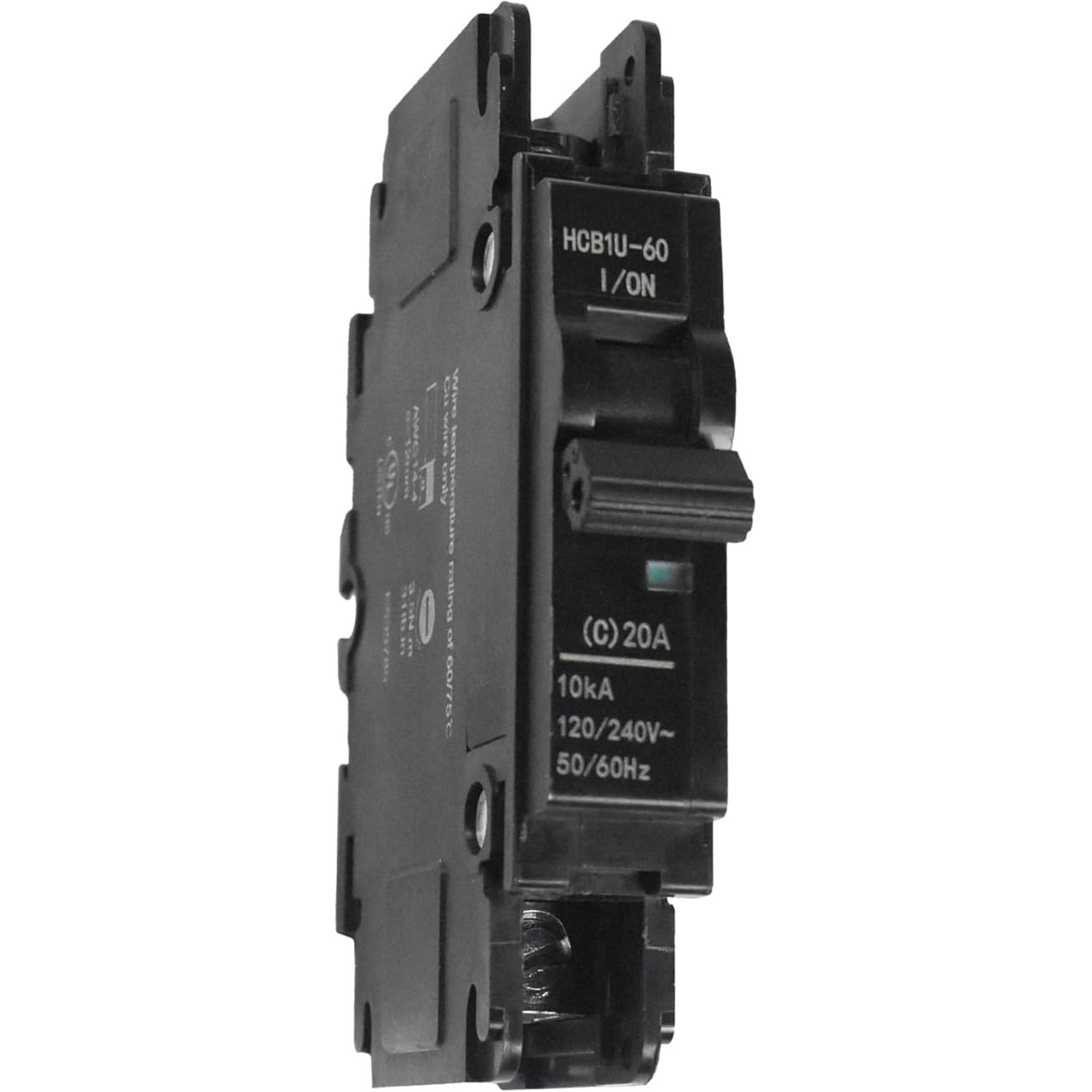 HQRP - UL 489 Miniature Circuit Breaker for HCB1U-60C20/1 - 1 Pole Type C 20 A 120/240 V AC - Black price history on PriceWatchPro