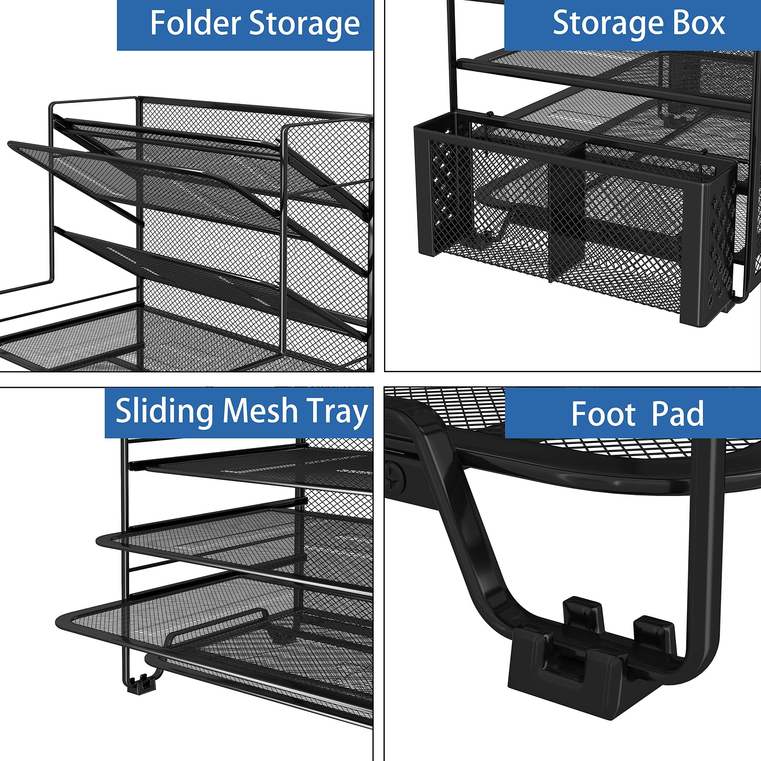 Folder Storage  
Storage Box  
Sliding Mesh Tray  
Foot Pad
