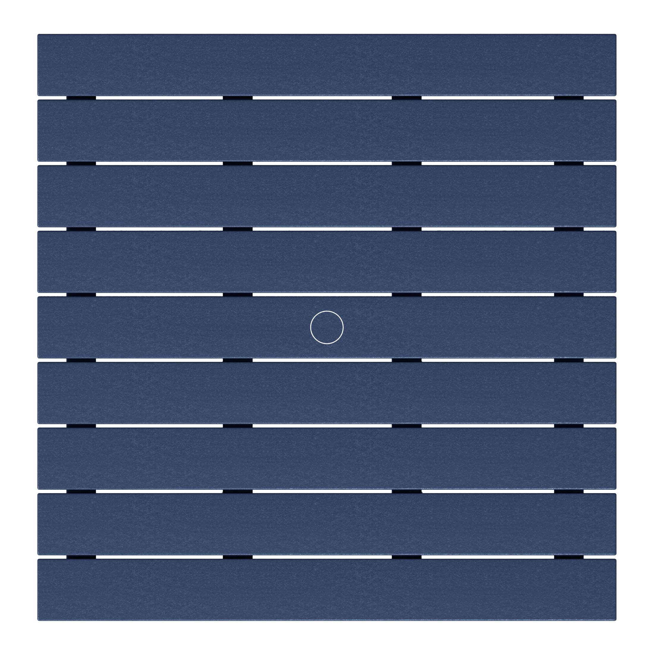 Alt View 1. WestinTrends - WestinTrends Malibu Low Outdoor HDPE Square Patio Coffee Table - Navy Blue.