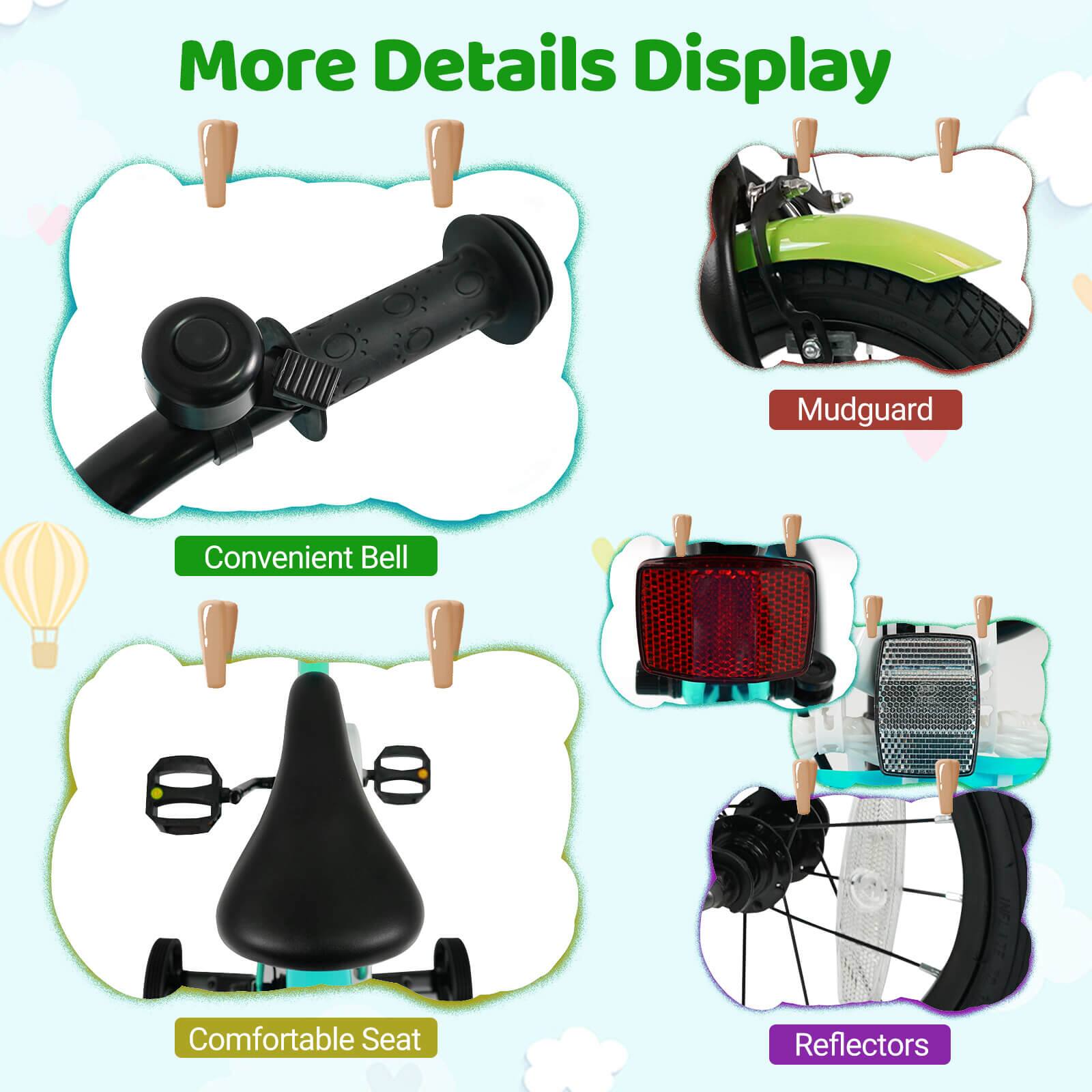 More Details Display

- Convenient Bell
- Mudguard
- Comfortable Seat
- Reflectors