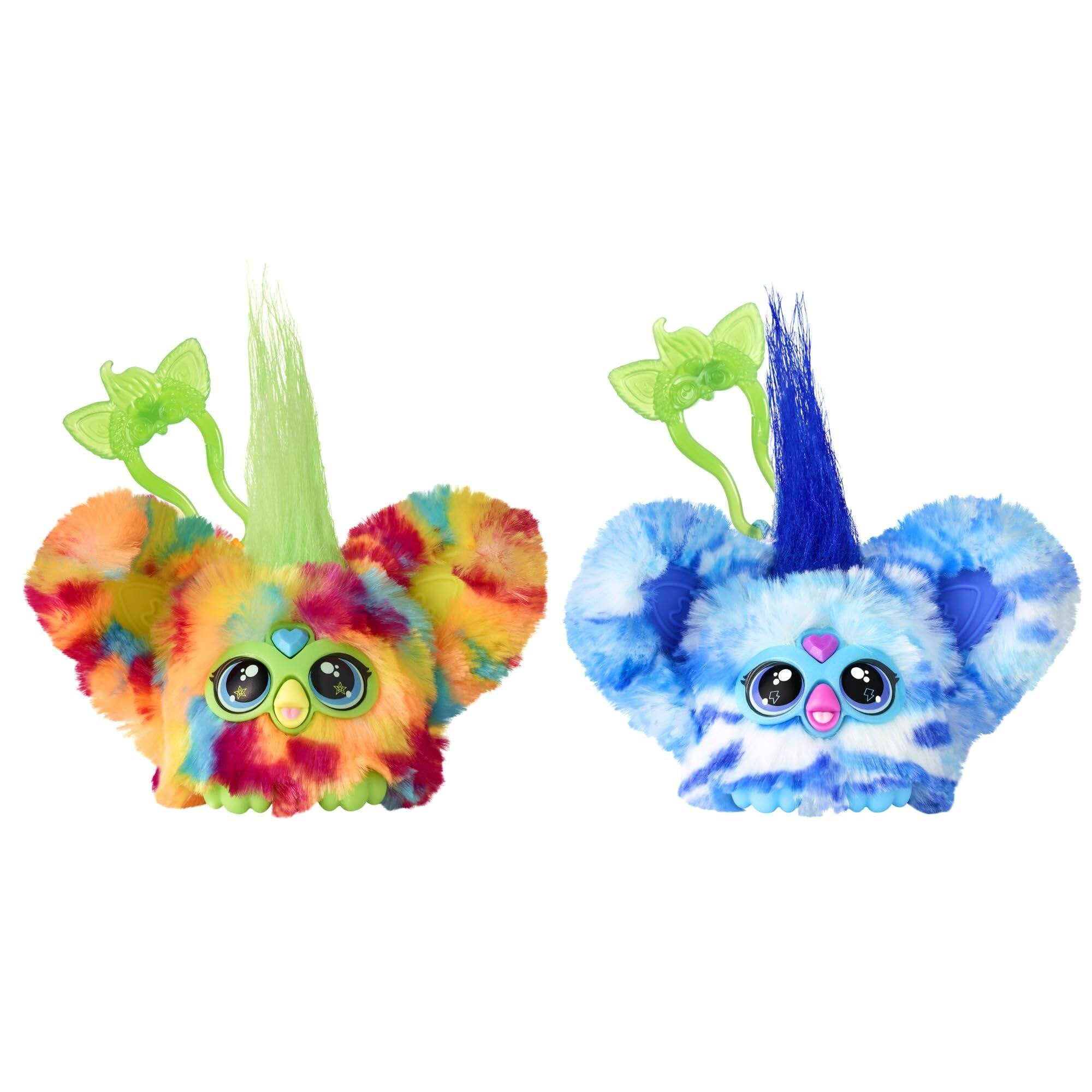 Alt View 4. Hasbro - Furby Furblets Interactive Mini Plush 2-pack Pix-Elle & Ooh-Koo, 45+ sounds, keychain clips, Ages 6+ - Multicolour.