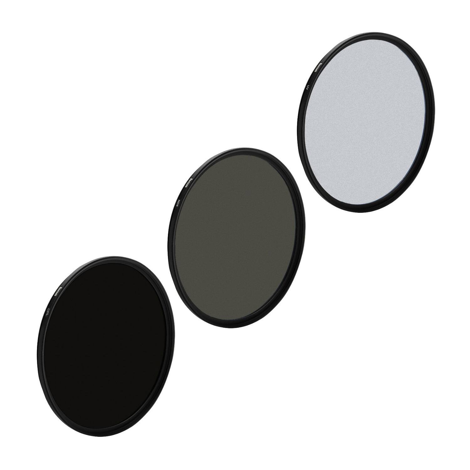 Back. Focus Electronics - Focus Camera 72mm 3-Piece Lens Filter Kit with UV, CPL and Neutral Density.
