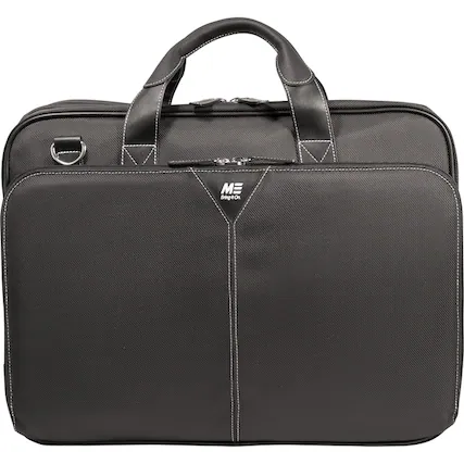 Front. Mobile Edge - Mobile Edge Premium Nylon Laptop Briefcase - Briefcase - Shoulder Strap , Handle , Trolley Strap - 16" Screen Support - Black.