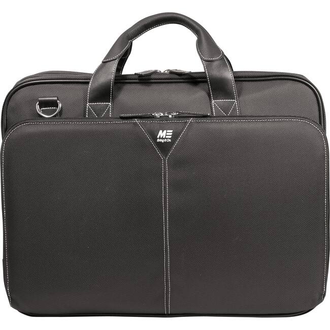 Front. Mobile Edge - Mobile Edge Premium Nylon Laptop Briefcase - Briefcase - Shoulder Strap , Handle , Trolley Strap - 16" Screen Support - Black.