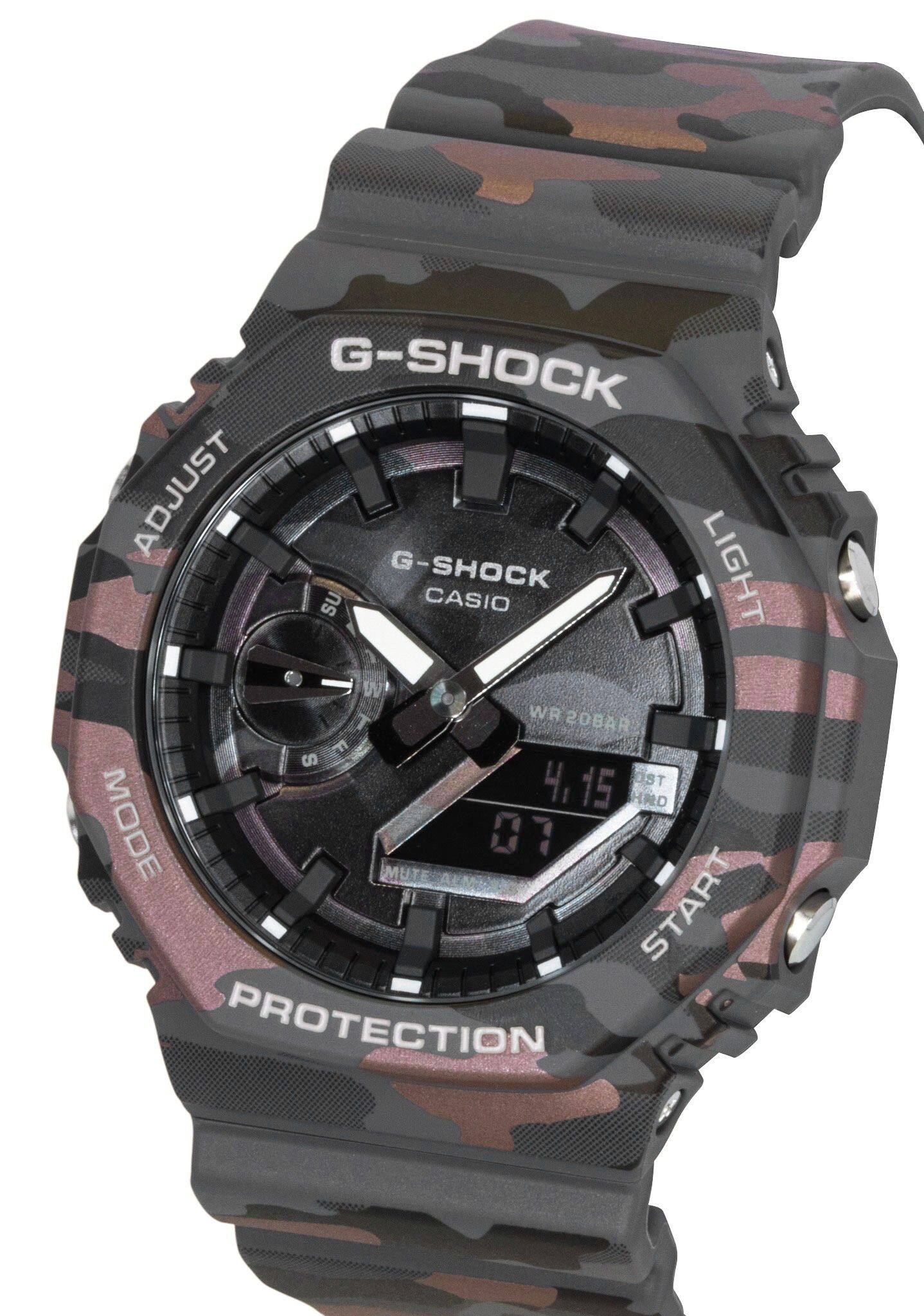 G-SHOCK ADJUST G-SHOCK LIGHT CASIO WR 20BAR 4.15 07 START PROTECTION