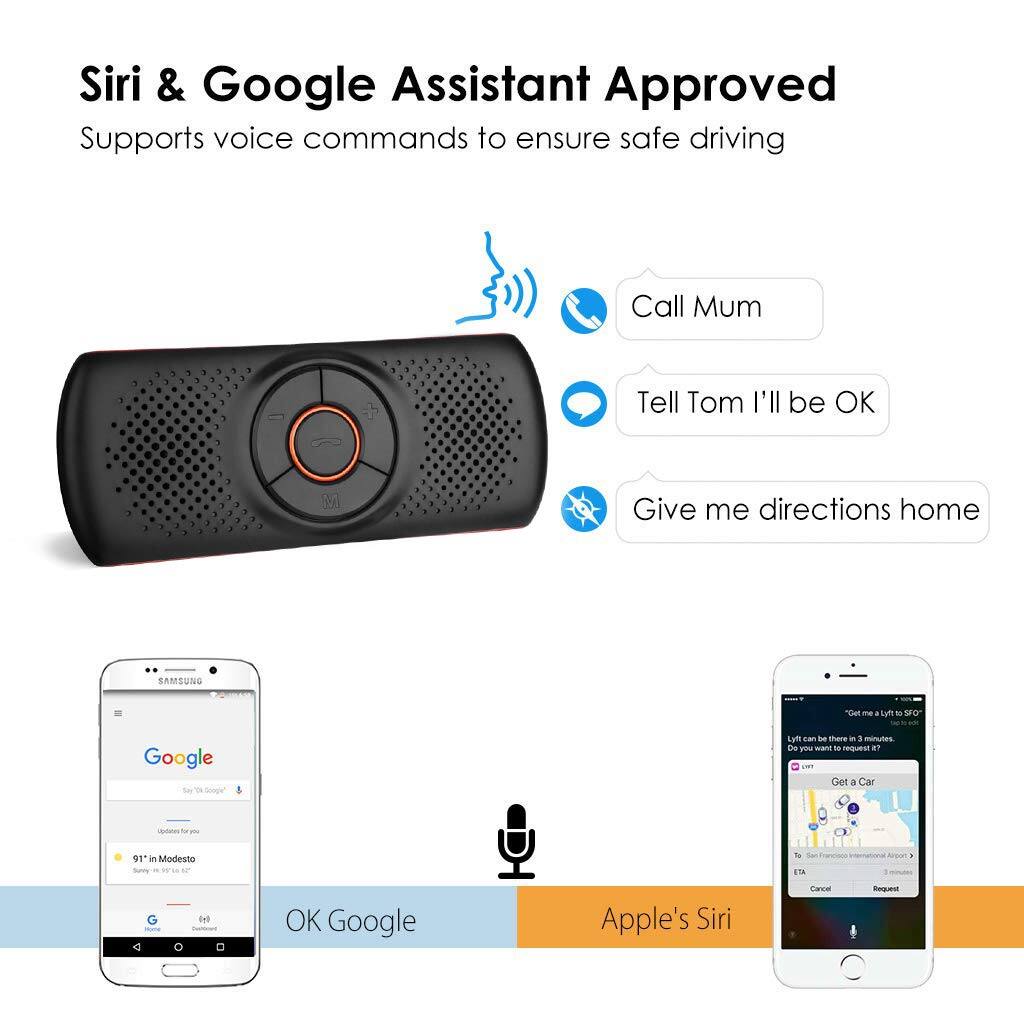 Siri & Google Assistant Approved  
Supports voice commands to ensure safe driving  

- Call Mum  
- Tell Tom I'll be OK  
- Give me directions home  

OK Google  
Apple's Siri