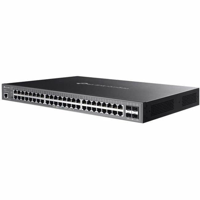 TP-Link - Omada SG3452XMPP Ethernet Switch - 48 Ports - Manageable - Gigabit Ethernet - 10/100/1000Base-T, 10GBase-X - 3 - Unknown