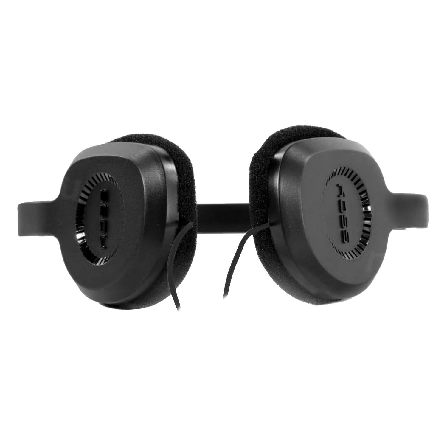 Angle. Koss - KPH8 Wired On-Ear Lightweight Headphones, 3.5mm Connector, D-Profile Design, Dual-Entry Cord - Black.