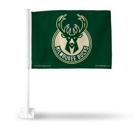 Rico Industries - Milwaukee Basketball Bucks 14" x 19" inch Double (2) Sided Window Mount Car Flag - Multi