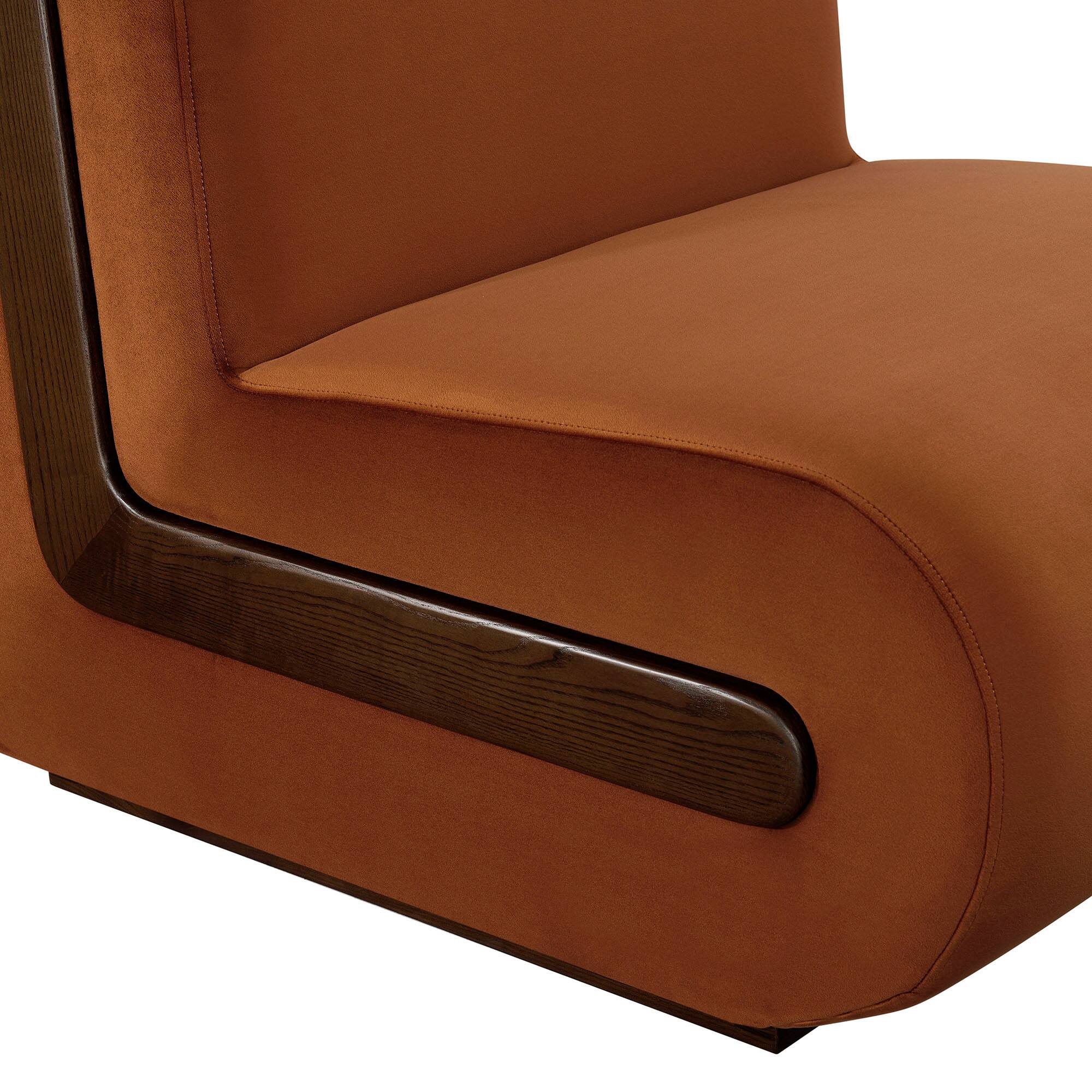 Alt View 5. Modway - Denby Performance Velvet Accent Chair by Modway - Rust.