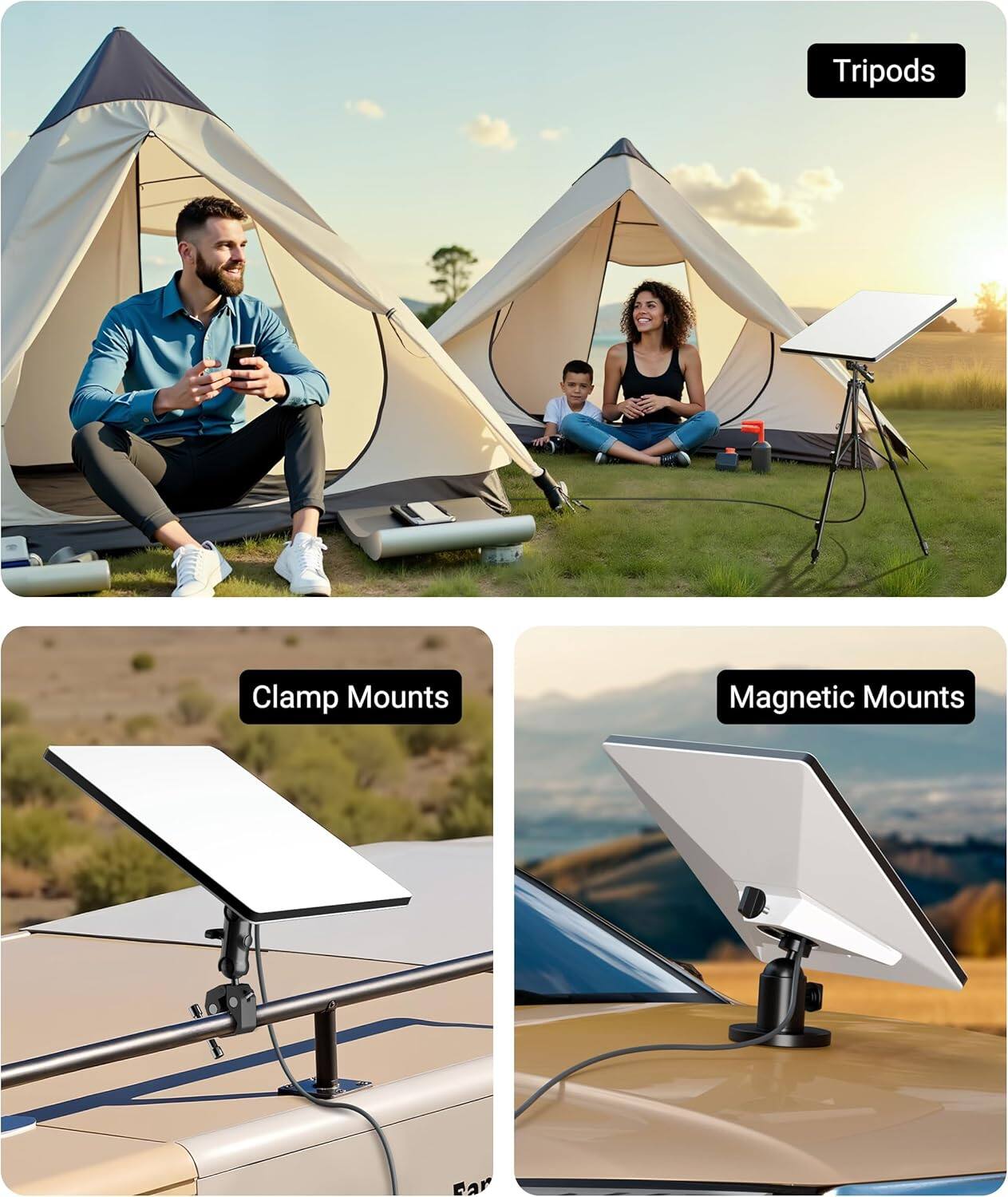 - Tripods
- Clamp Mounts
- Magnetic Mounts