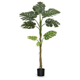 Maia Shop - Artificial Monstera Plant 5 Feet Tall Tropical Palm Tree, 62 inches - Green