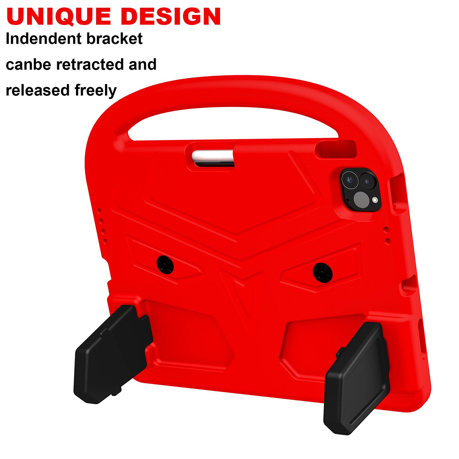 UNIQUE DESIGN  
Independent bracket can be retracted and released freely