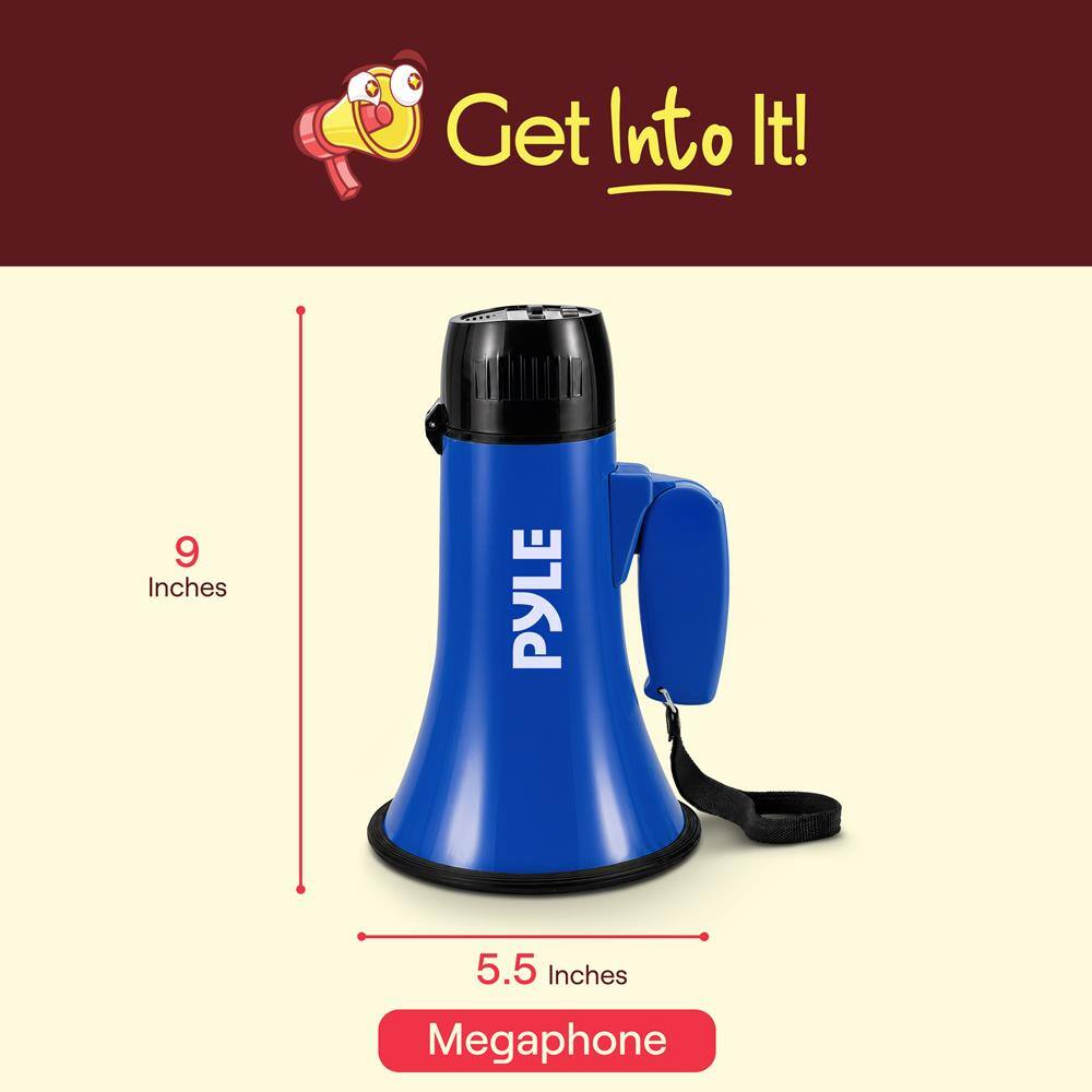 Get Into It! 9 Inches PYLE 5.5 Inches Megaphone