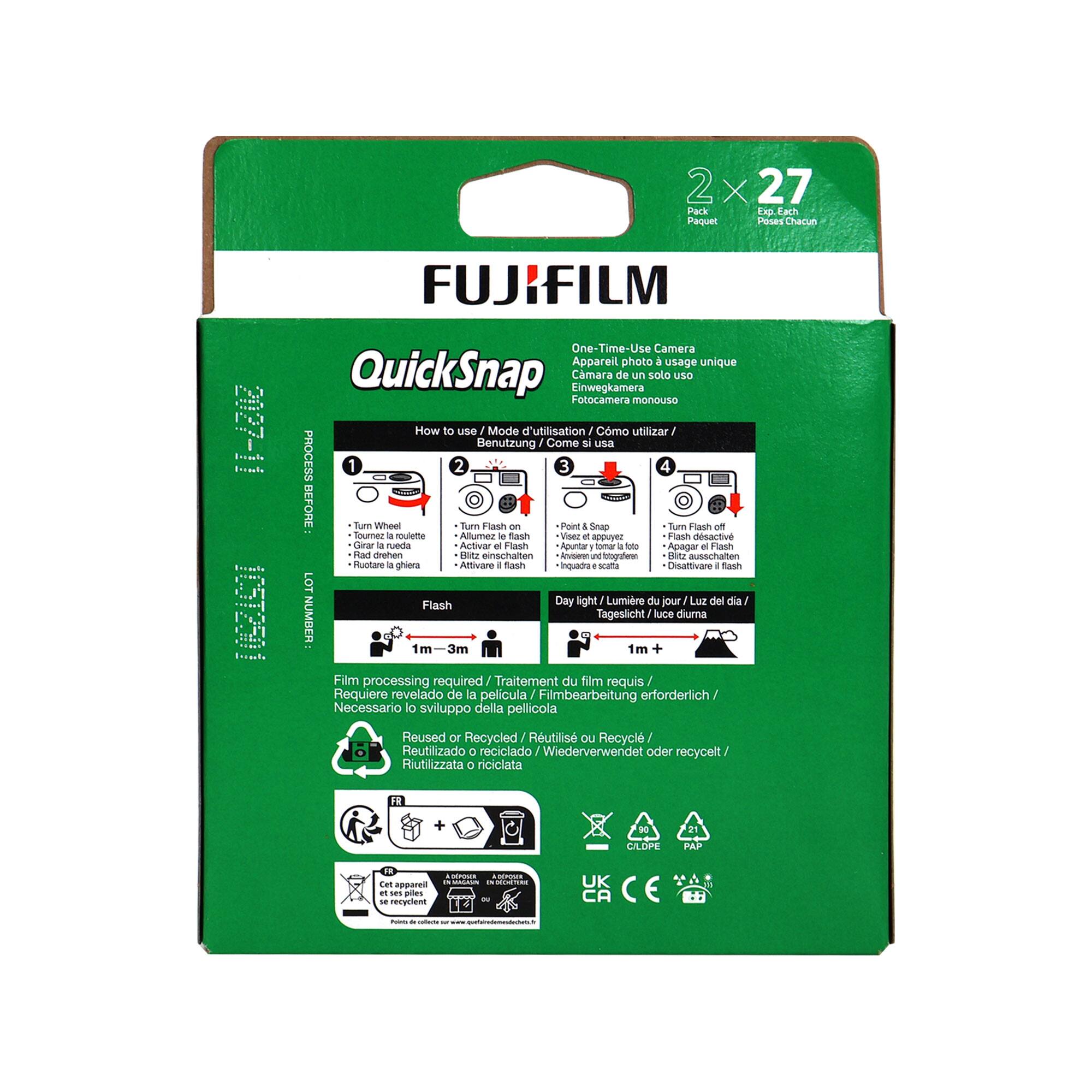 5x FUJIFILM QuickSnap Flash 400 One Time Use Disposable Camera (27