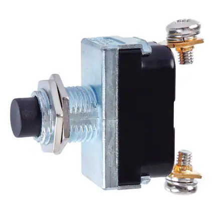 Front. Jandorf - Jandorf 16 amps Single Pole Push Button Power Tool Switch Black/Silver 1 pk - Black/Silver.