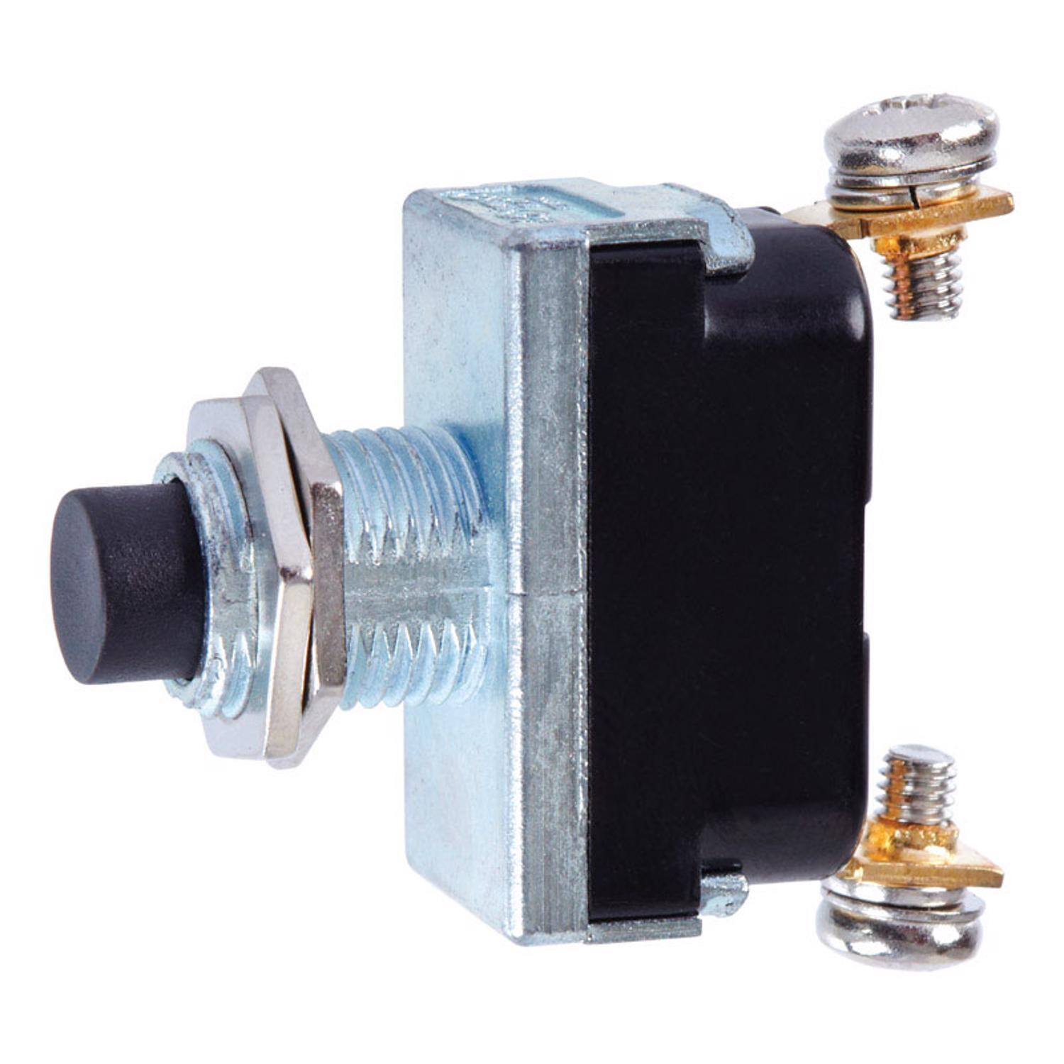 Front. Jandorf - Jandorf 16 amps Single Pole Push Button Power Tool Switch Black/Silver 1 pk - Black/Silver.