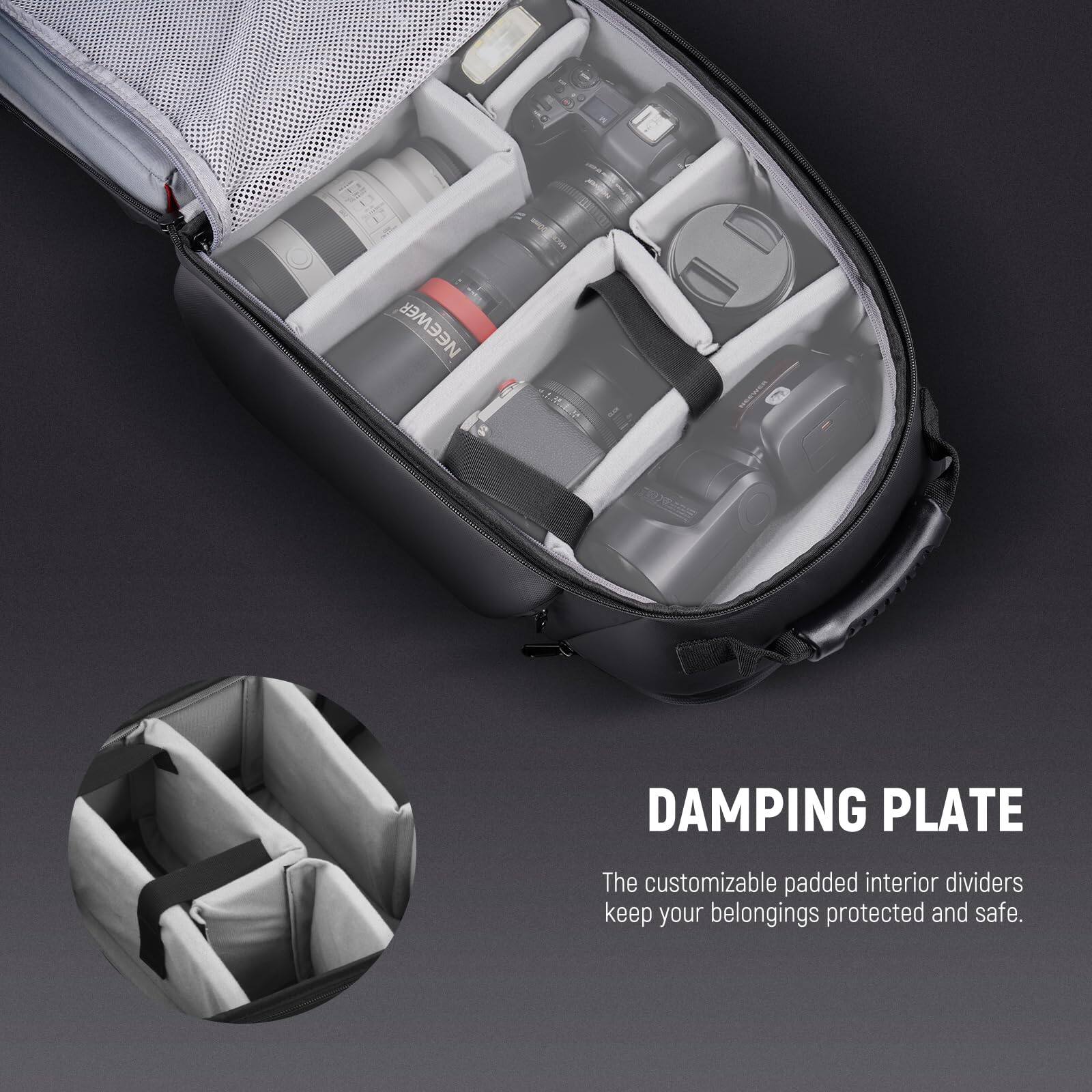 DAMPING PLATE

The customizable padded interior dividers keep your belongings protected and safe.