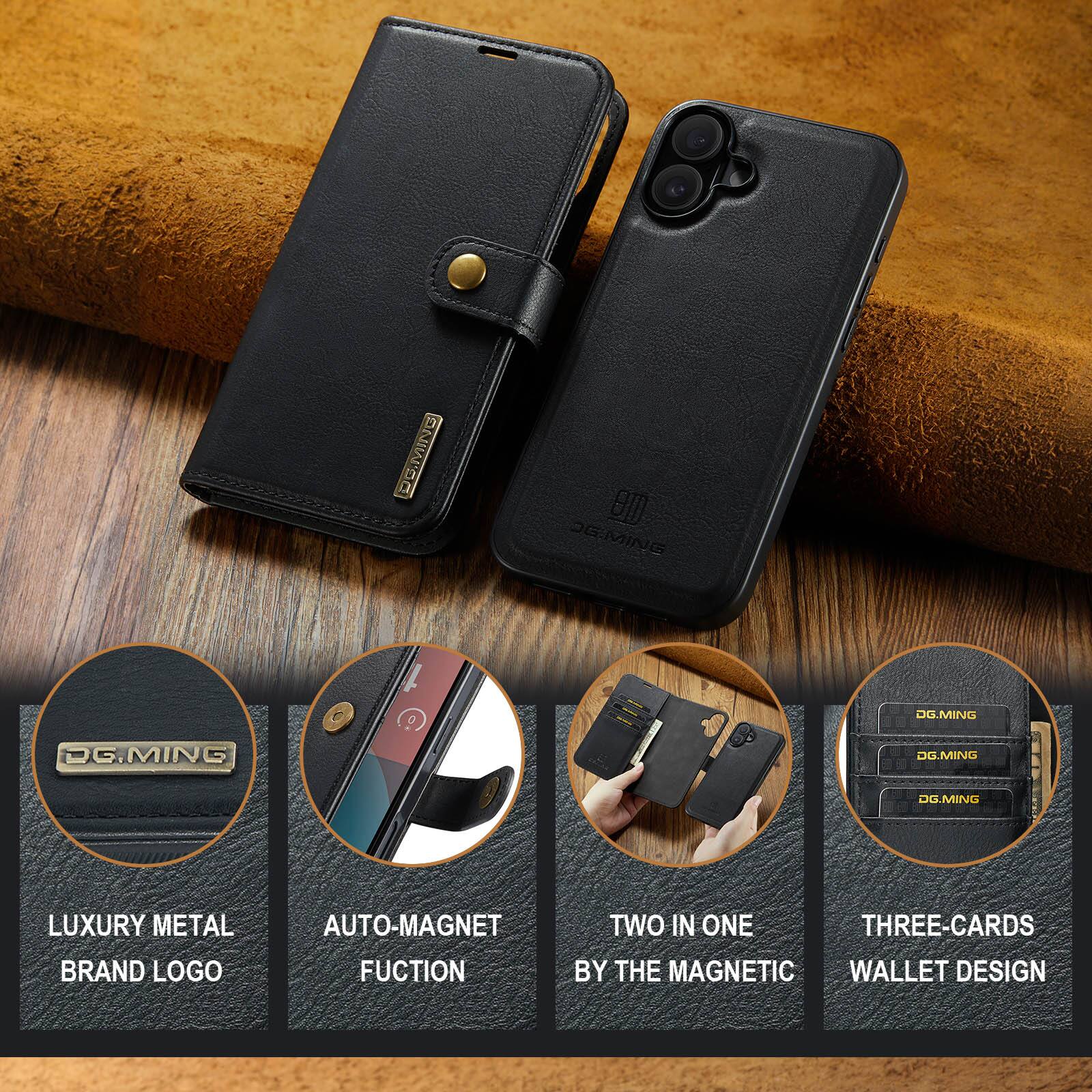 DG.MING DG.MING I 9 E OG.MING DG.MING DG.MING LUXURY METAL BRAND LOGO AUTO-MAGNET FUNCTION TWO IN ONE THREE-CARDS BY THE MAGNETIC WALLET DESIGN