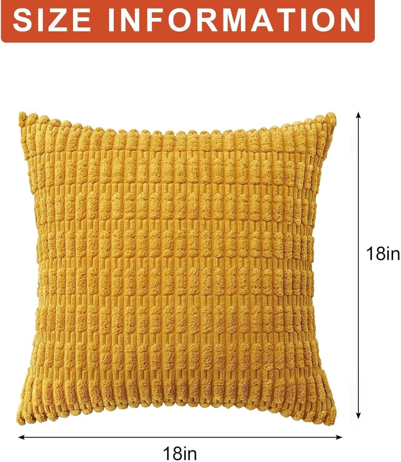 SIZE INFORMATION  
18in x 18in