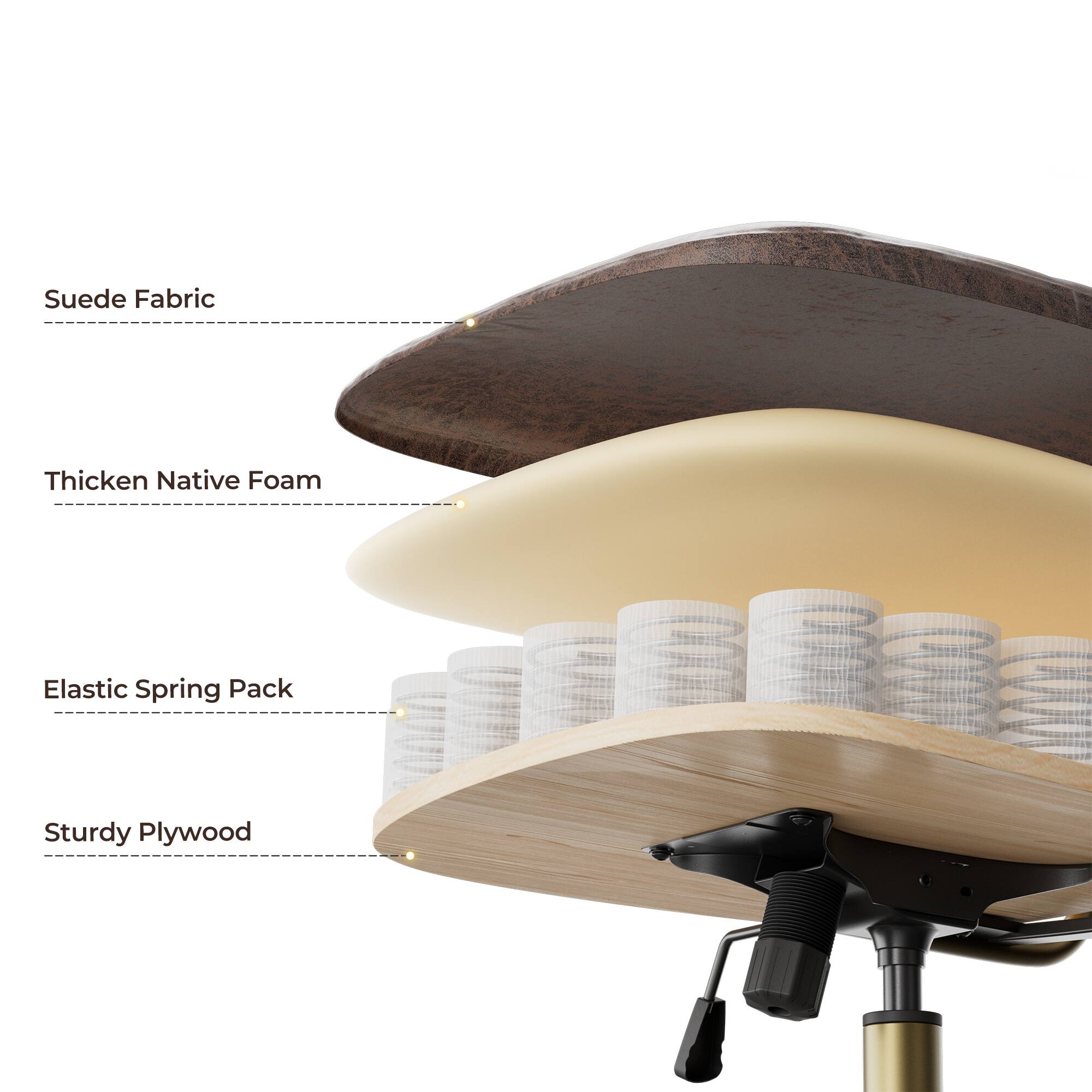 Suede Fabric, Thicken Native Foam, Elastic Spring Pack, Sturdy Plywood