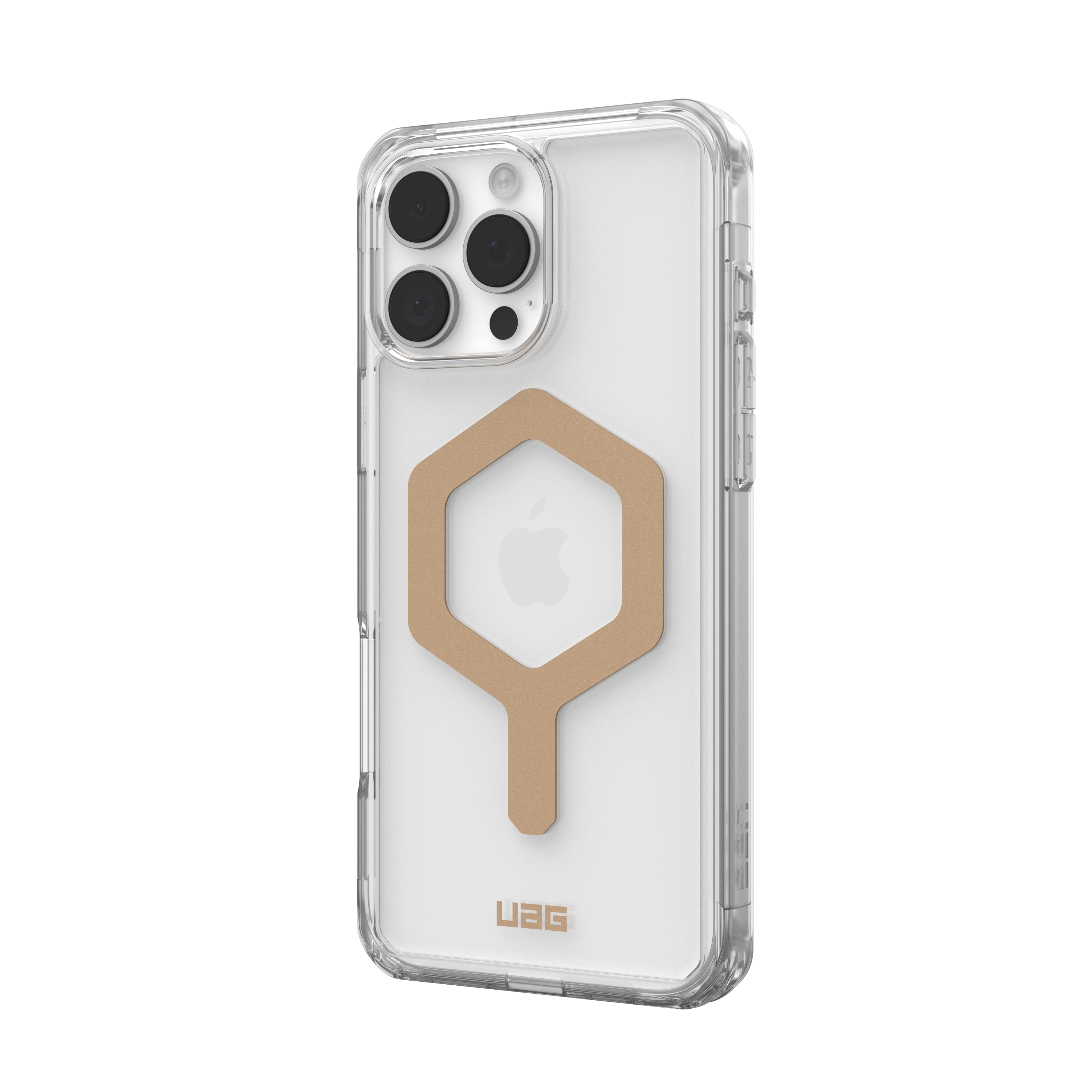 Alt View 1. UAG - Plyo Series Case with Magsafe for Apple iPhone 16 Pro Max - Ice/Gold.
